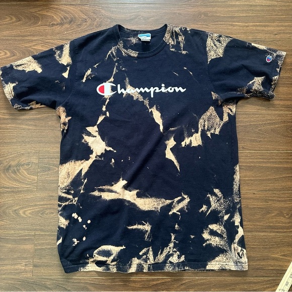 Vintage Champion Black and Tan Short Sleeve Tee - Picture 1 of 6
